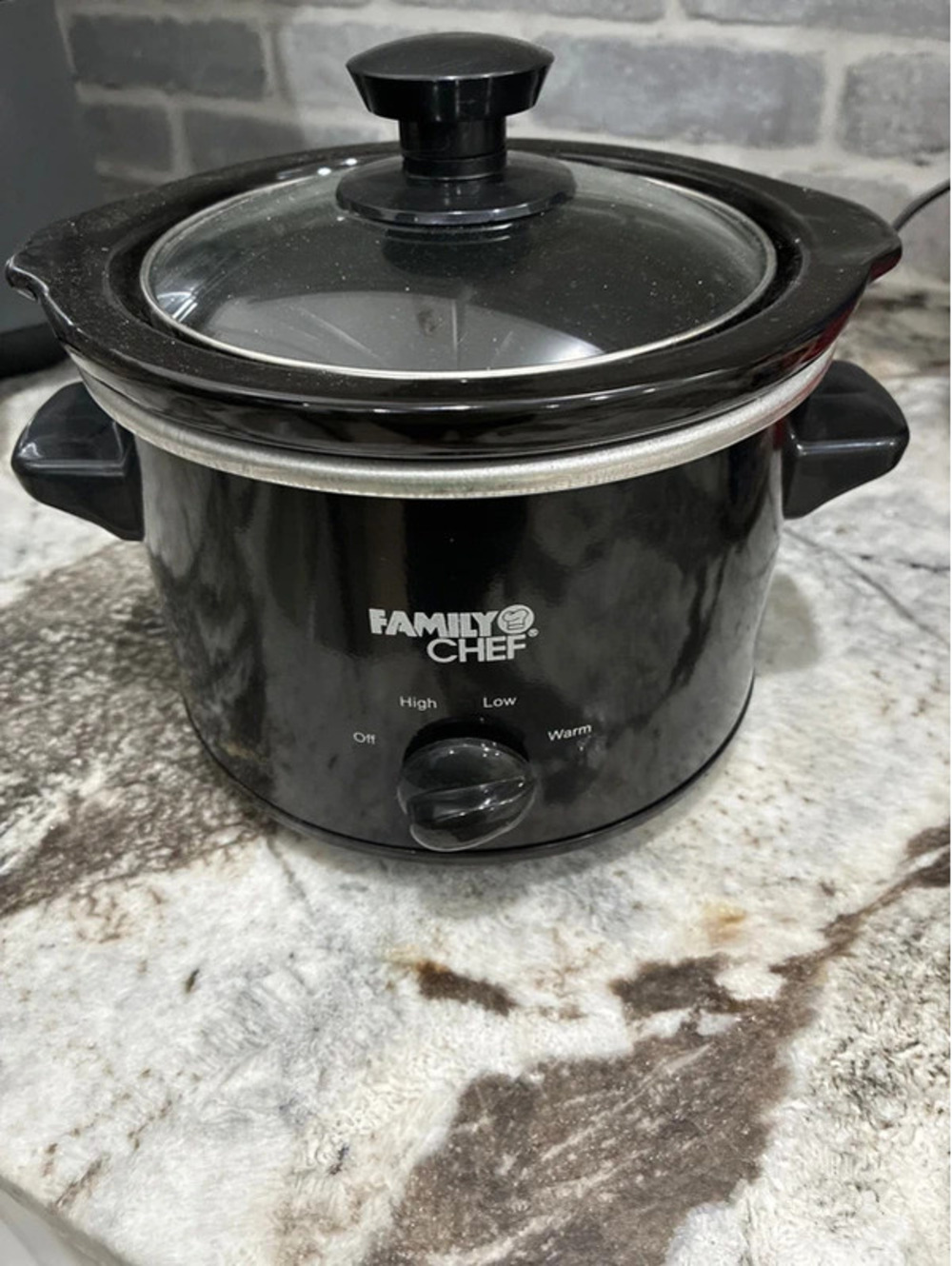 Family Chef Slow Cooker WJ-1500 1.5 Qt Black Electric Cooker